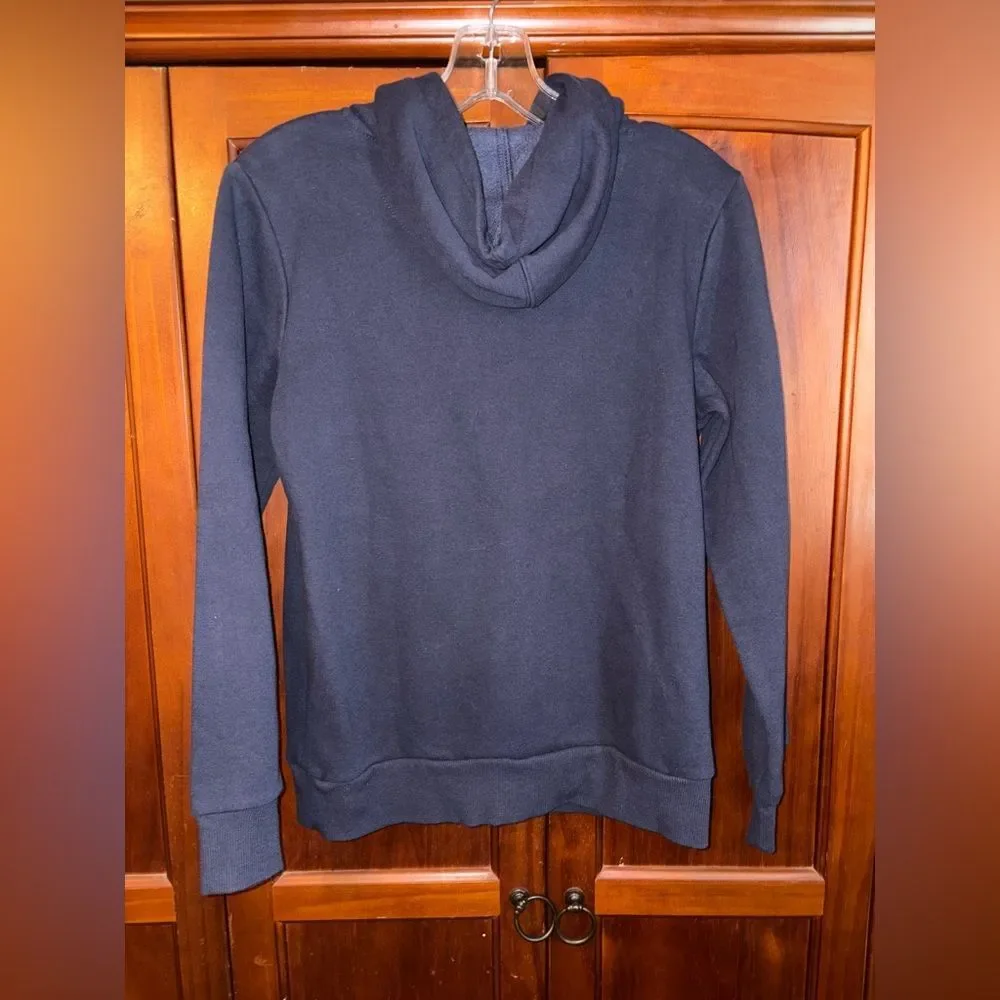Levi's Men's Dark Blue Hoodie with Red Logo #1029